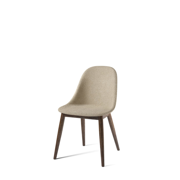 Black High-Back Wood Side Chair with Natural Legs