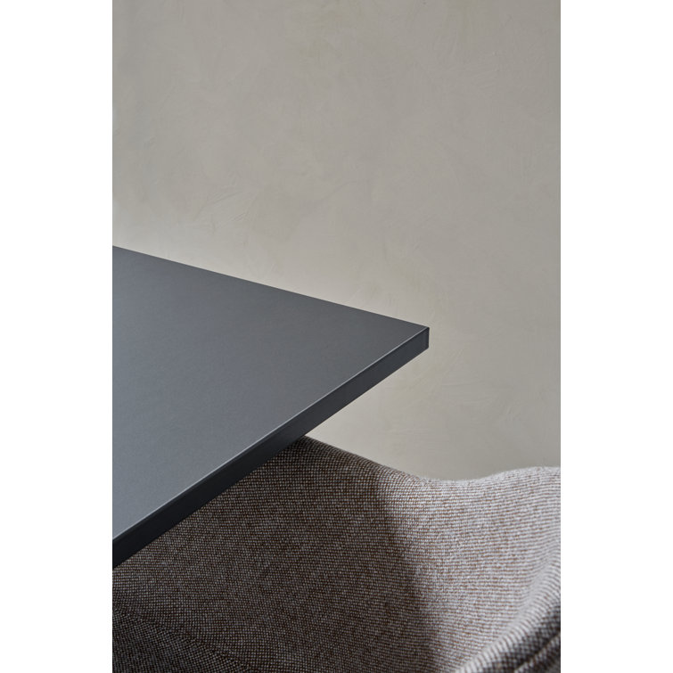 Scandinavian Harbour Column 36.5"H Black Marble & Steel Extendable Dining Table
