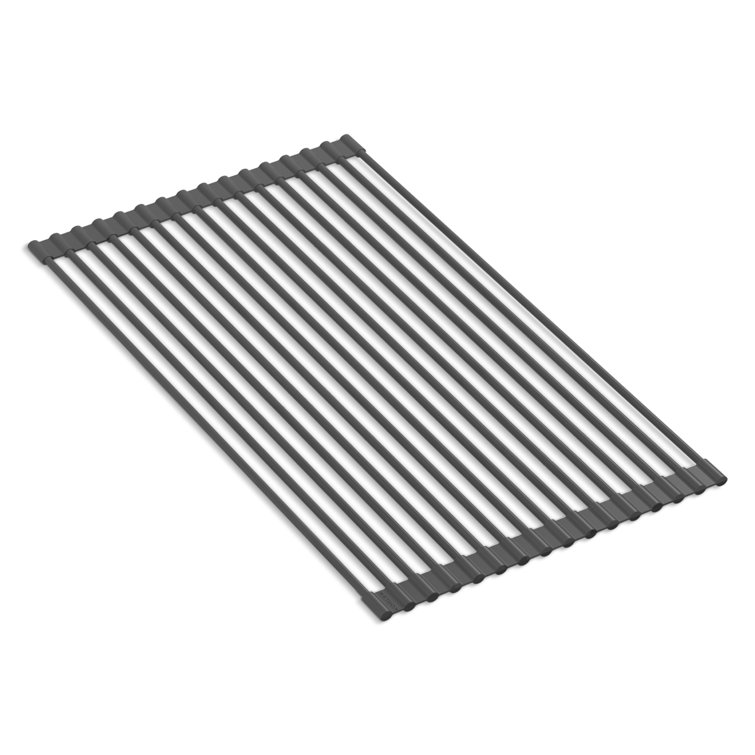 Charcoal Stainless Steel Roll-Up Multipurpose Kitchen Rack