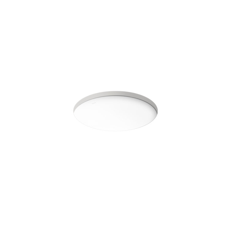 White Round Ceramic Undermount Bathroom Sink