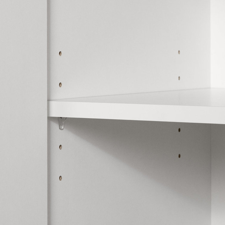 Pure White Laminate Mid-Century Modern Accent Cabinet