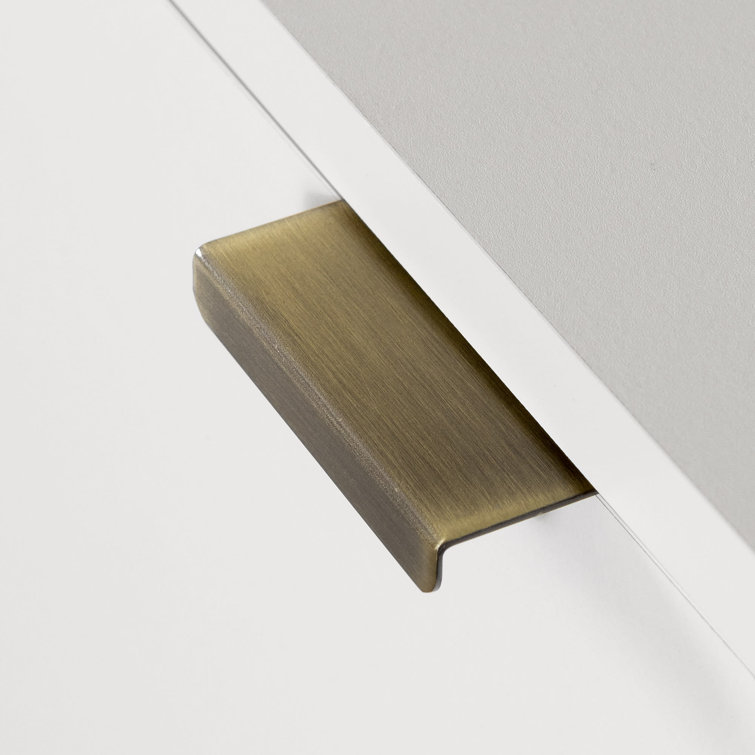 Pure White Laminate Mid-Century Modern Accent Cabinet