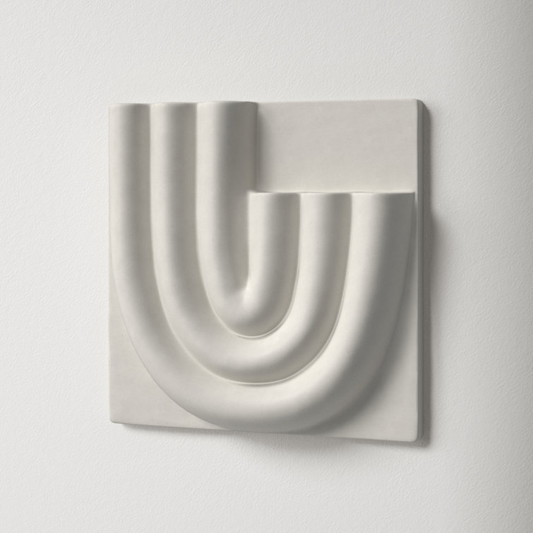 Handcrafted Square White Ceramic Wall Planter