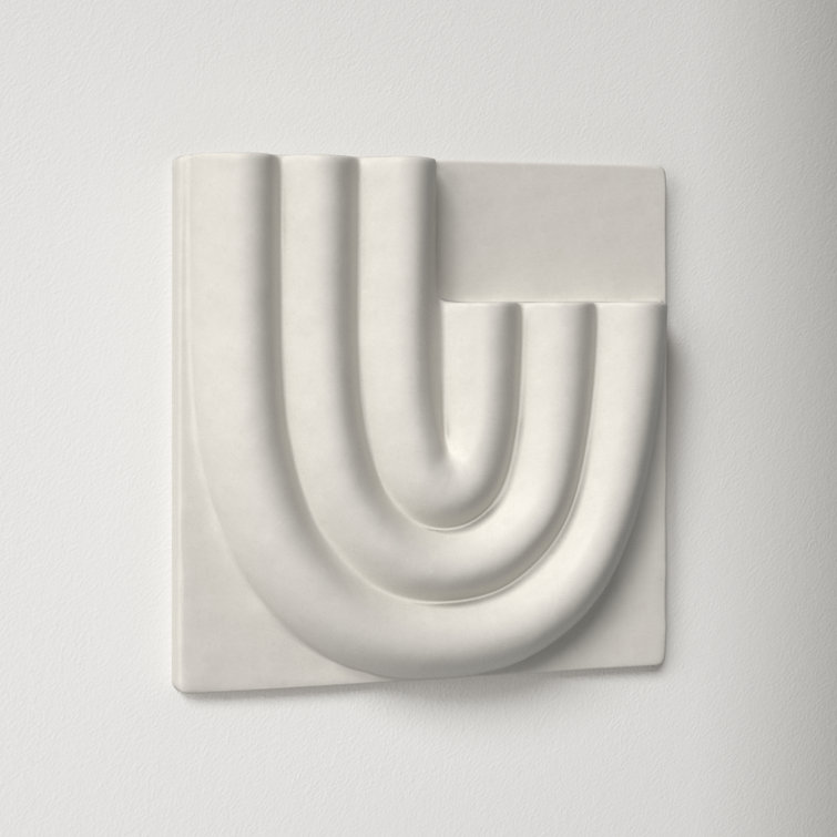 Handcrafted Square White Ceramic Wall Planter