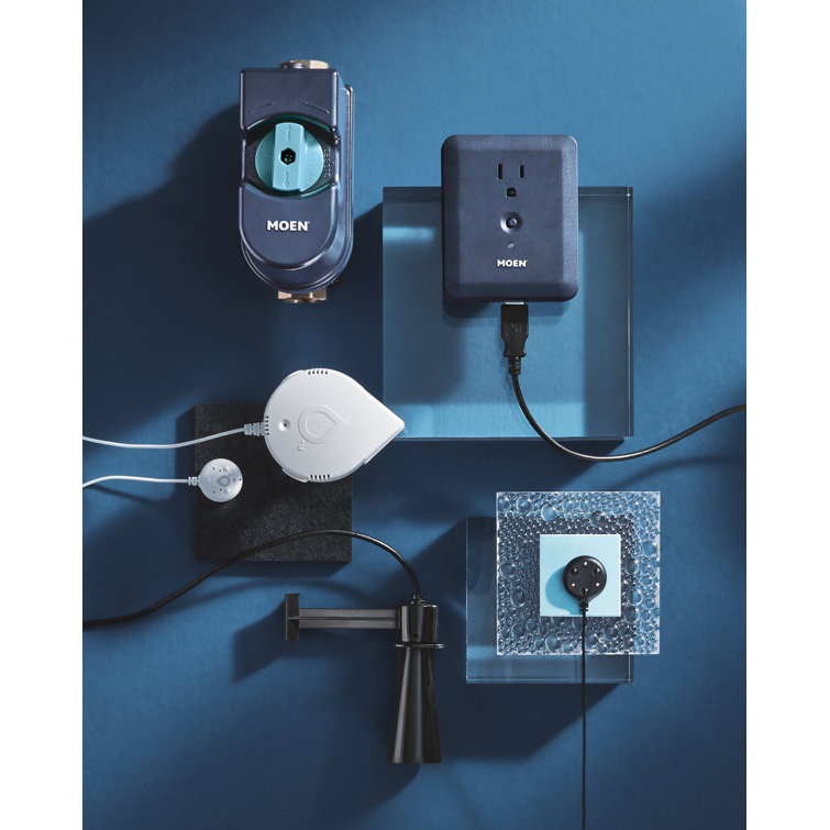 Moen Flo Smart White Battery-Powered Water Leak Detector