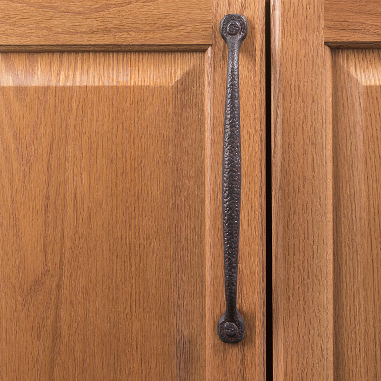 Rustic Iron 12" Matte Black Appliance Pull Handle