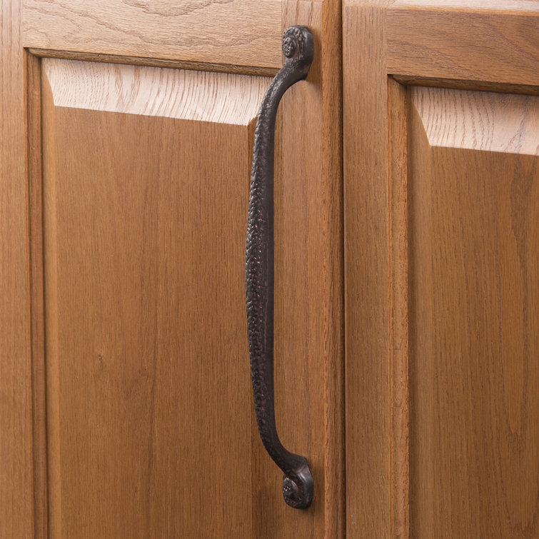 Rustic Iron 8-13/16" Matte Cabinet Pulls with Mounting Hardware, 5-Pack