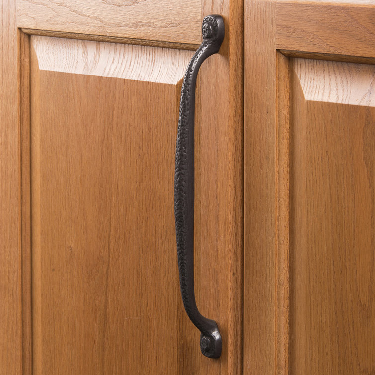 Black Iron 12" Rustic Cabinet Handles, 5-Pack