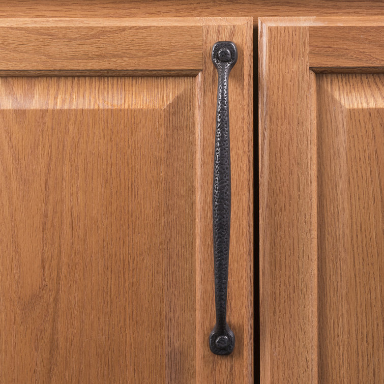 Black Iron 12" Rustic Cabinet Handles, 5-Pack