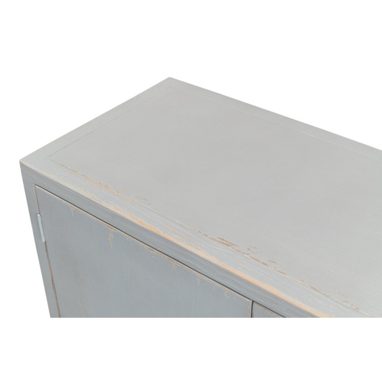 Maldives Eros Blue Reclaimed Oak 4-Door Sideboard