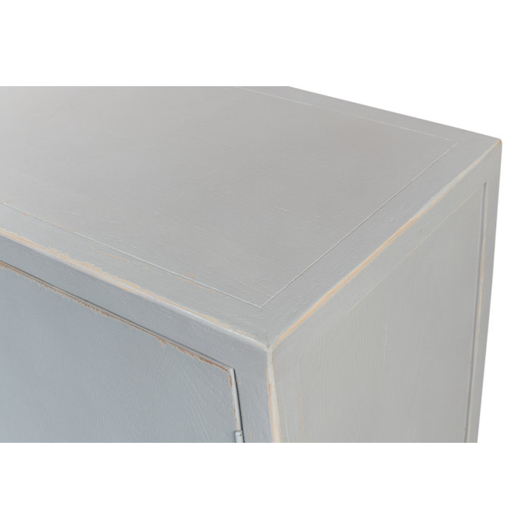 Maldives Eros Blue Reclaimed Oak 4-Door Sideboard