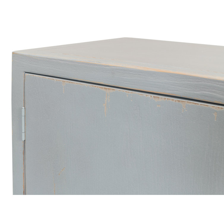 Maldives Eros Blue Reclaimed Oak 4-Door Sideboard