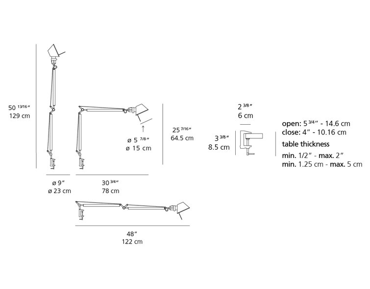 White Adjustable Mini Clip-on Table Lamp