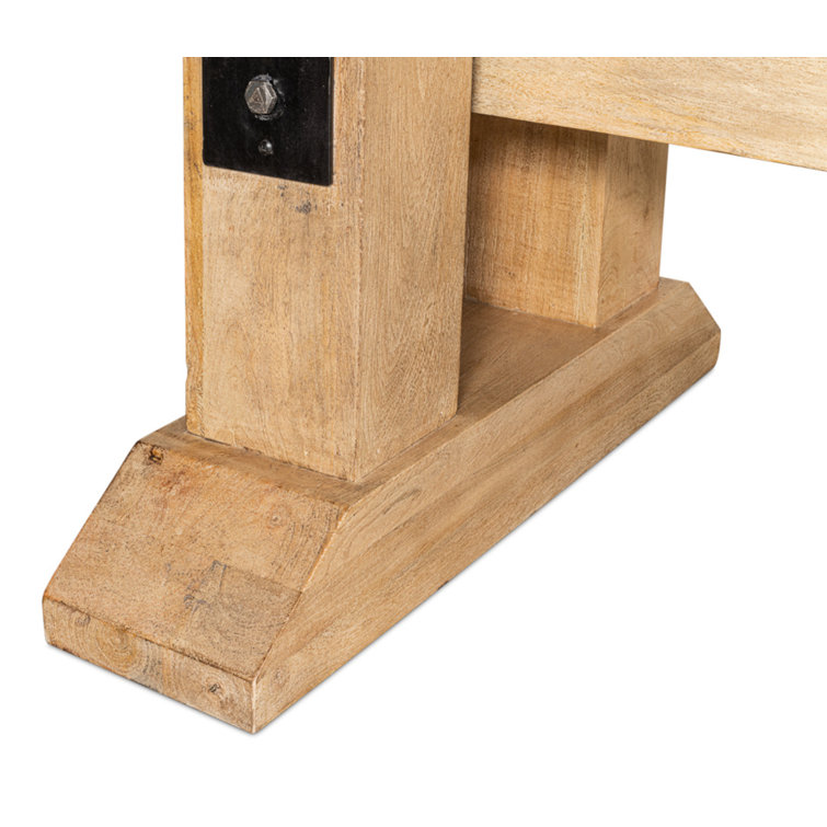 Massive Sienna Mango Wood Trestle Dining Table