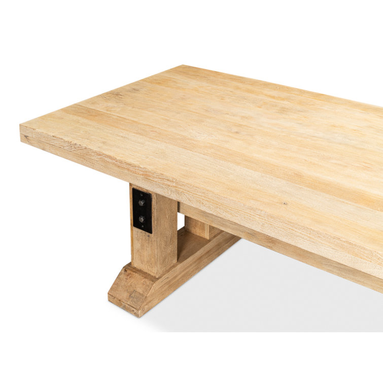 Massive Sienna Mango Wood Trestle Dining Table