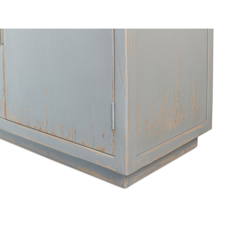 Maldives Eros Blue Reclaimed Oak 4-Door Sideboard