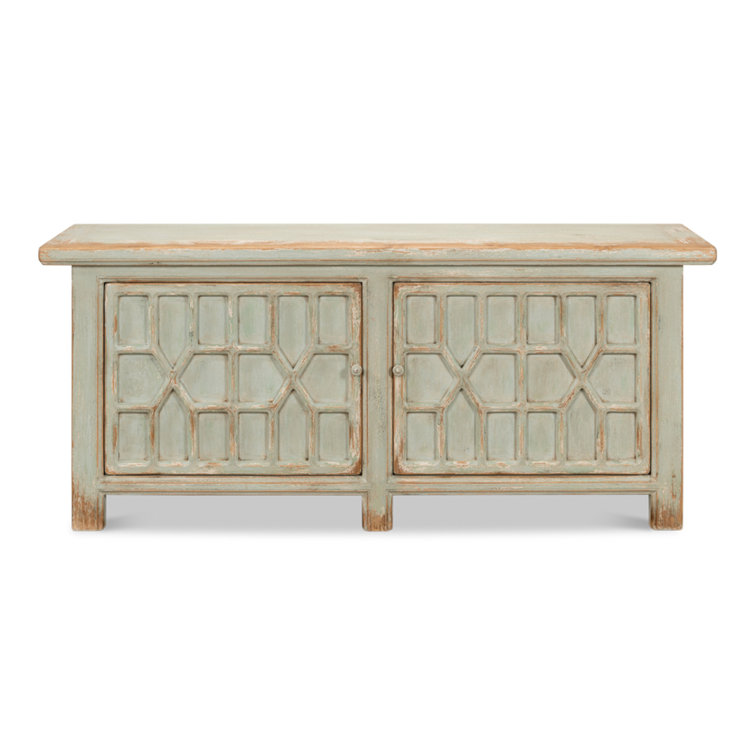 Isla English Garden Sage Pine Sideboard with Adjustable Shelves