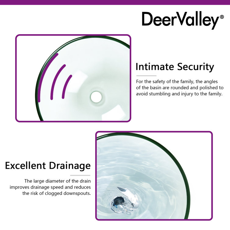 Crystal Clear Glass Circular Vessel Bathroom Sink