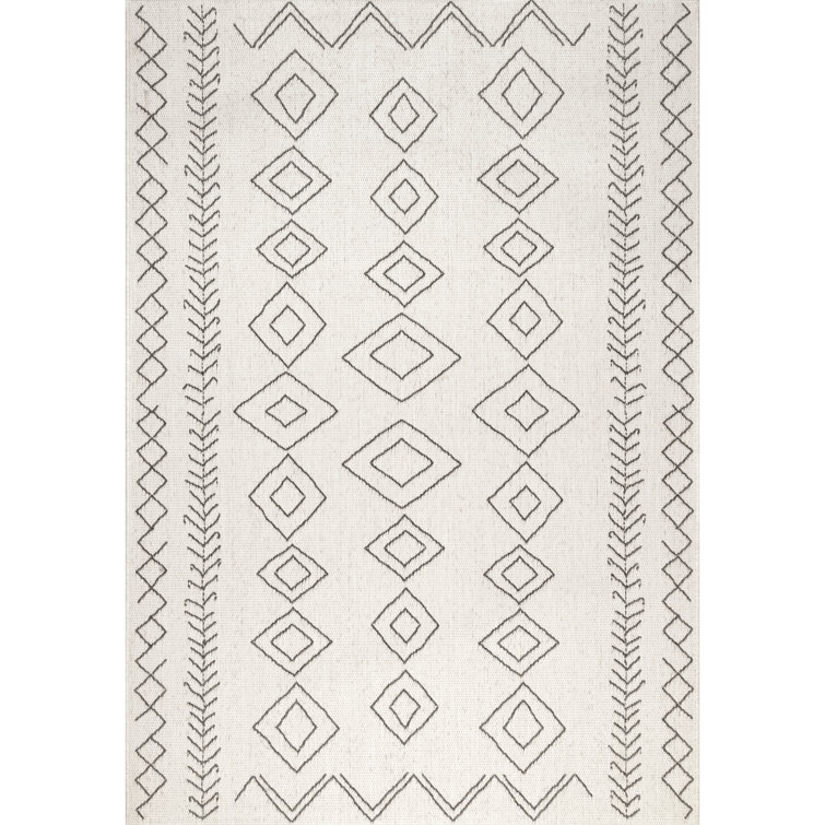Aperto Ivory 6' Square Synthetic Easy Care Area Rug
