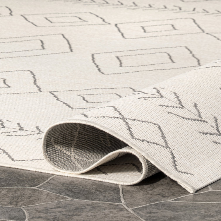 Aperto Ivory 6' Square Synthetic Easy Care Area Rug