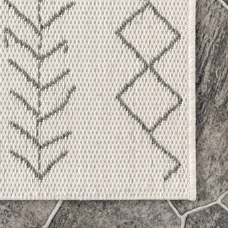 Aperto Ivory 6' Square Synthetic Easy Care Area Rug