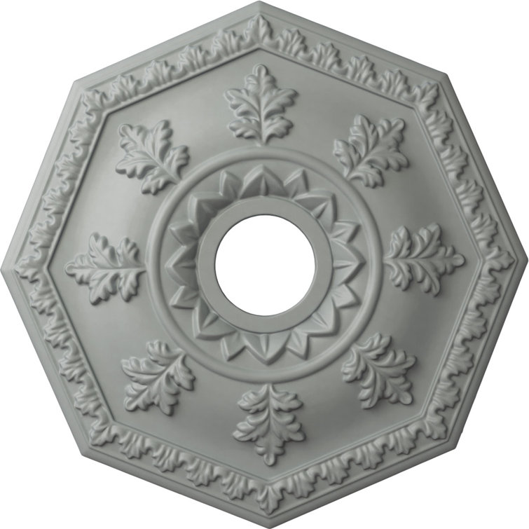 Primed Gray Polyurethane Nottingham Ceiling Medallion, 18 inches