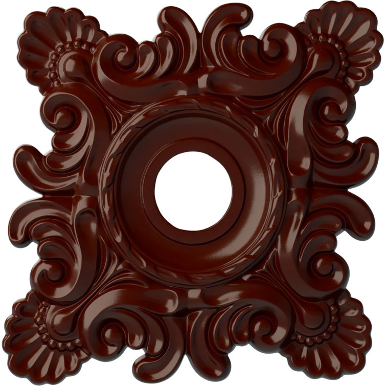 Brushed Mahogany Ornate Polyurethane Ceiling Medallion