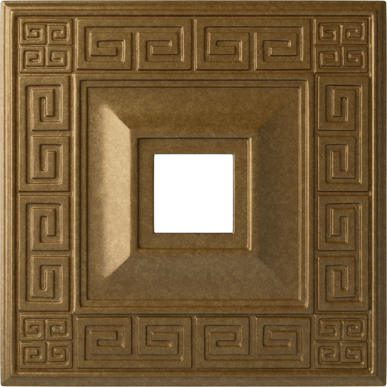 Pale Gold Polyurethane Decorative Ceiling Medallion, 18"