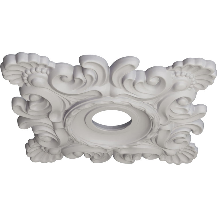 Ultra Pure White Ornate Ceiling Medallion 18"