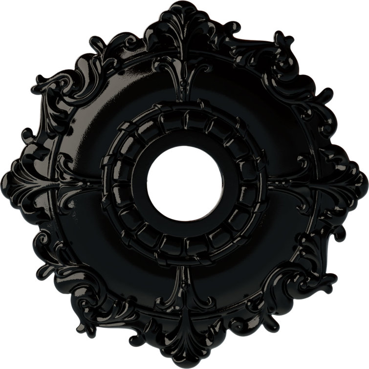 18" Black Pearl Polyurethane Round Ceiling Medallion