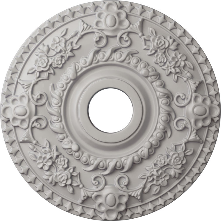 Ultra Pure White 18" Polyurethane Rose Ceiling Medallion