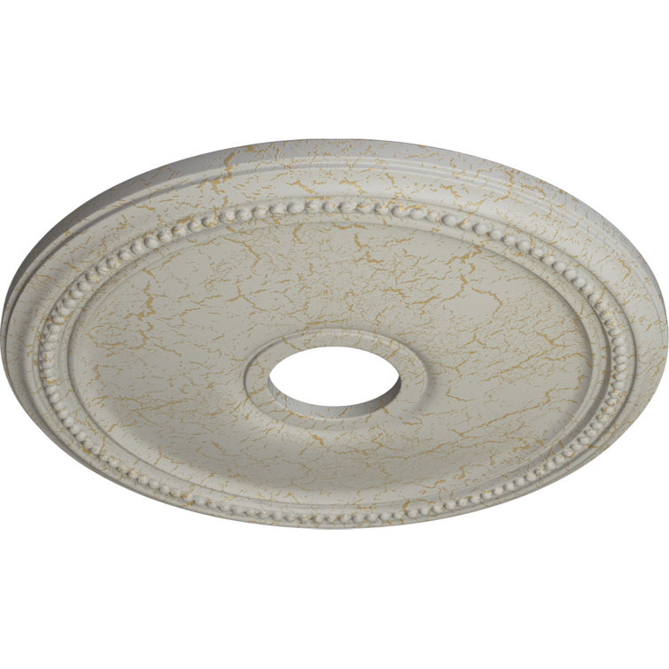 18-Inch Pot of Cream Crackle Polyurethane Ceiling Medallion