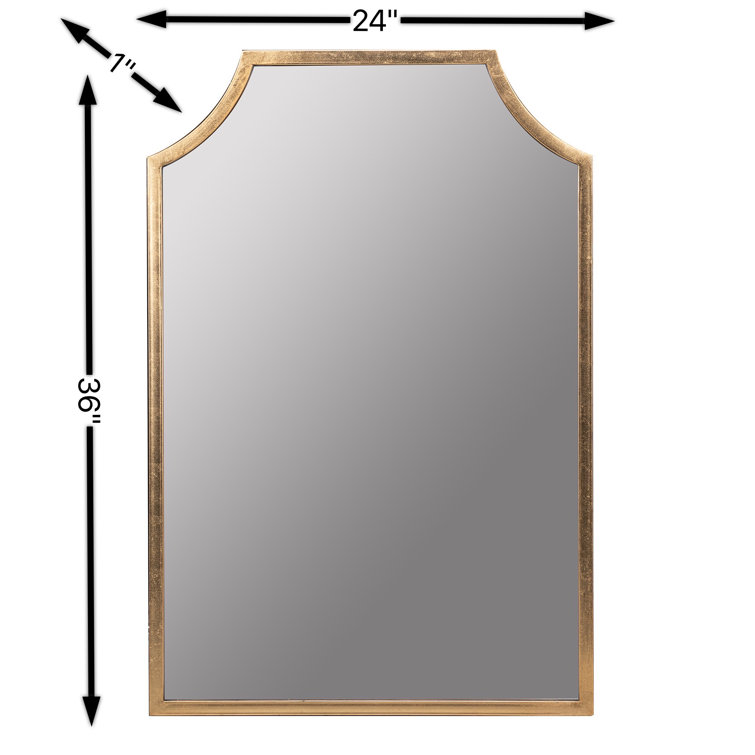 Simone Rectangular Gold Leaf Wall Mirror
