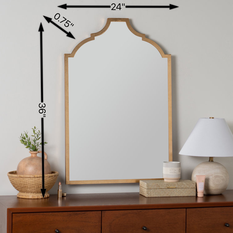 Simone Rectangular Gold Leaf Wall Mirror