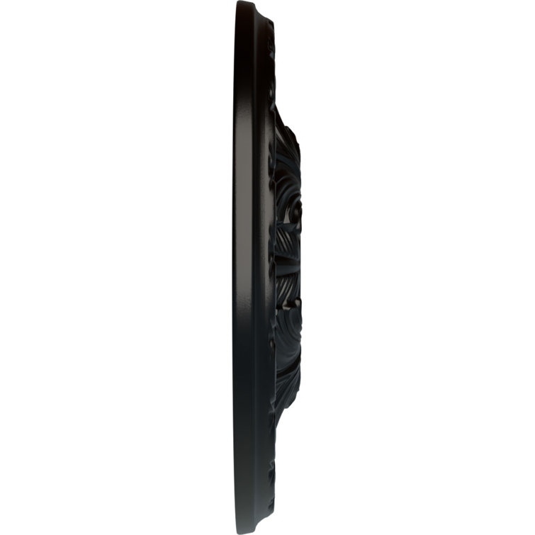 Jet Black Polyurethane Leaf Ceiling Medallion