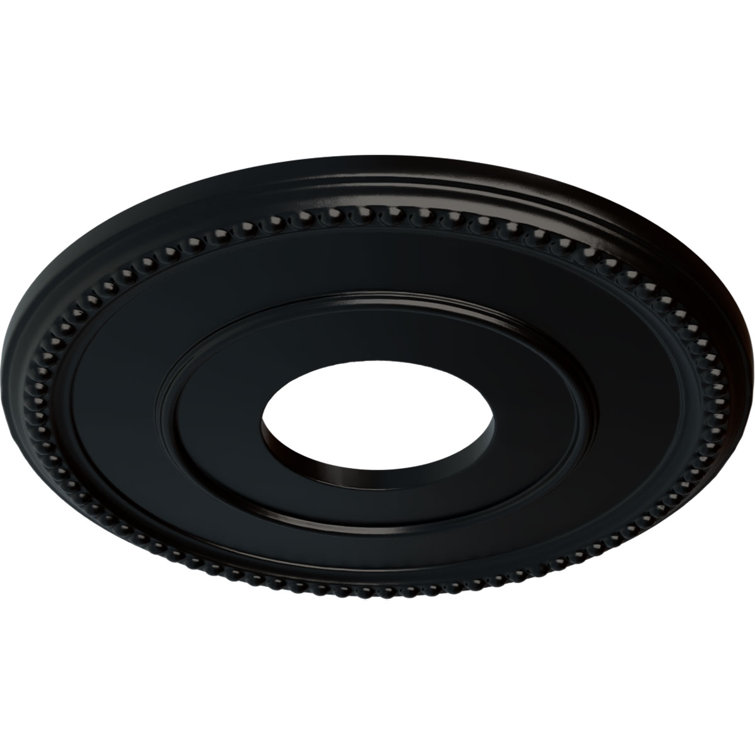 Jet Black Hand-Painted Polyurethane Ceiling Medallion