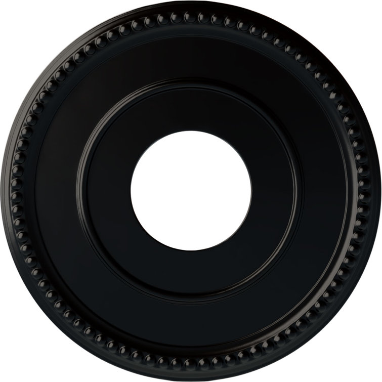 Jet Black Hand-Painted Polyurethane Ceiling Medallion