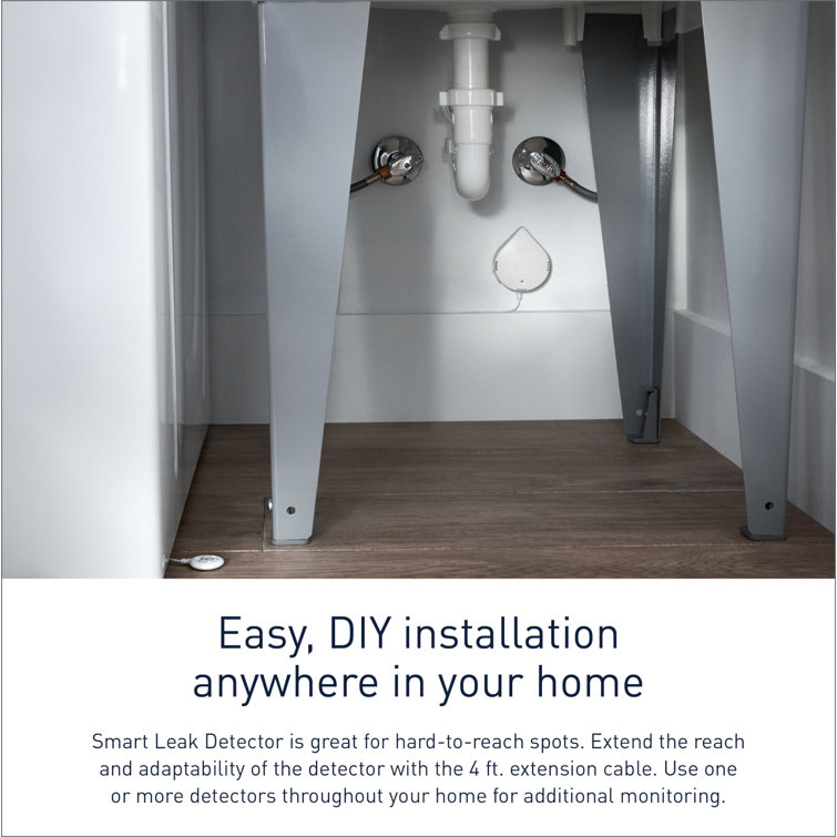Moen Flo Smart White Battery-Powered Water Leak Detector