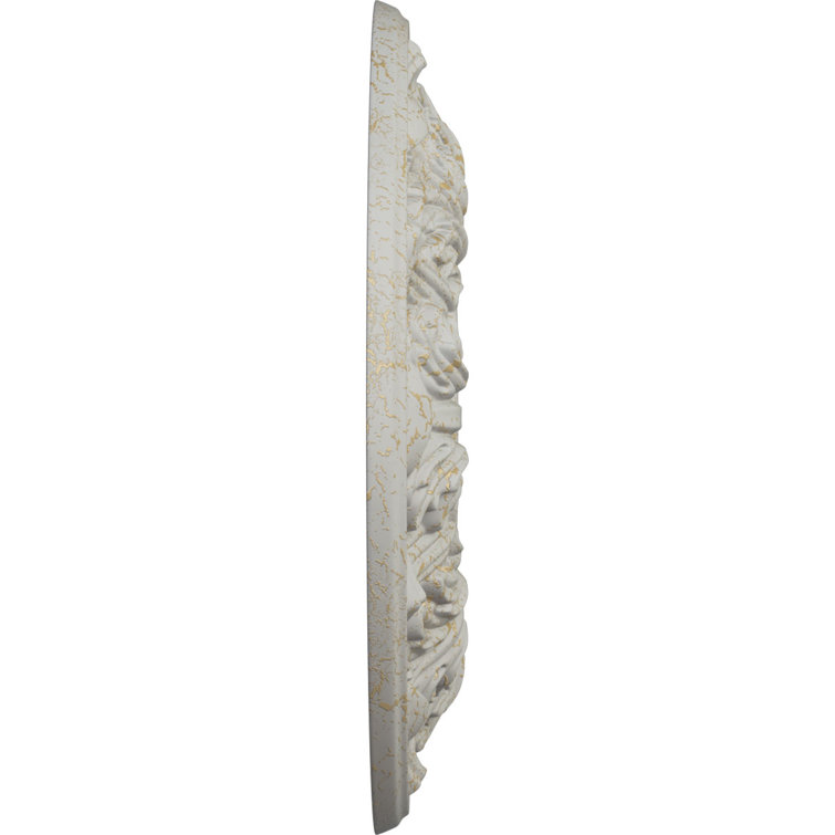 Whitman 13'' Pot of Cream Crackle Ceiling Medallion