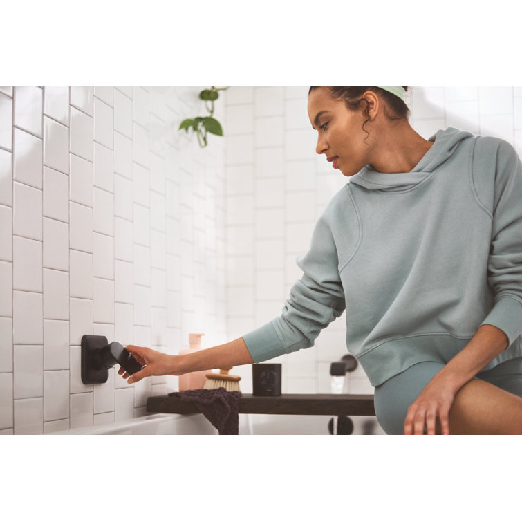 Matte Black Brass Single Handle Wall Mount Tub Filler
