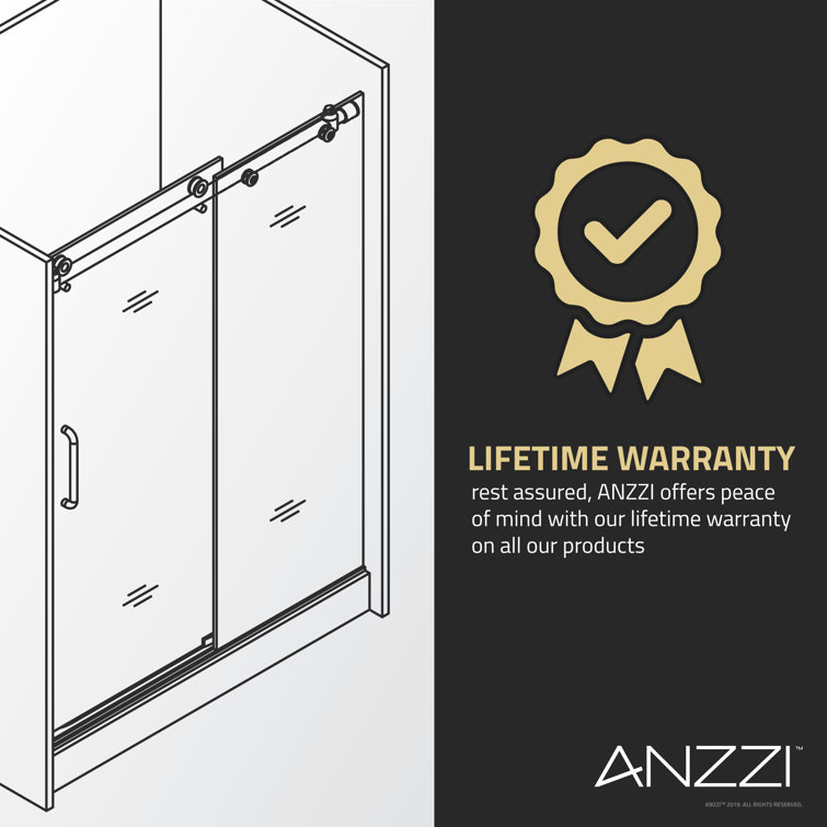 Madam Series 60" x 76" Polished Chrome Frameless Sliding Shower Door
