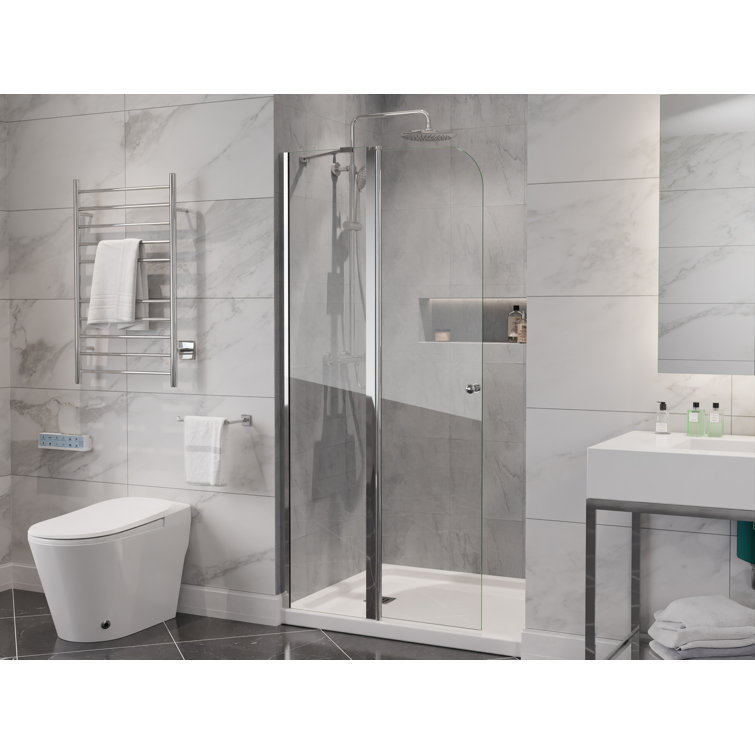 Polished Chrome Frameless Tempered Glass Shower Door