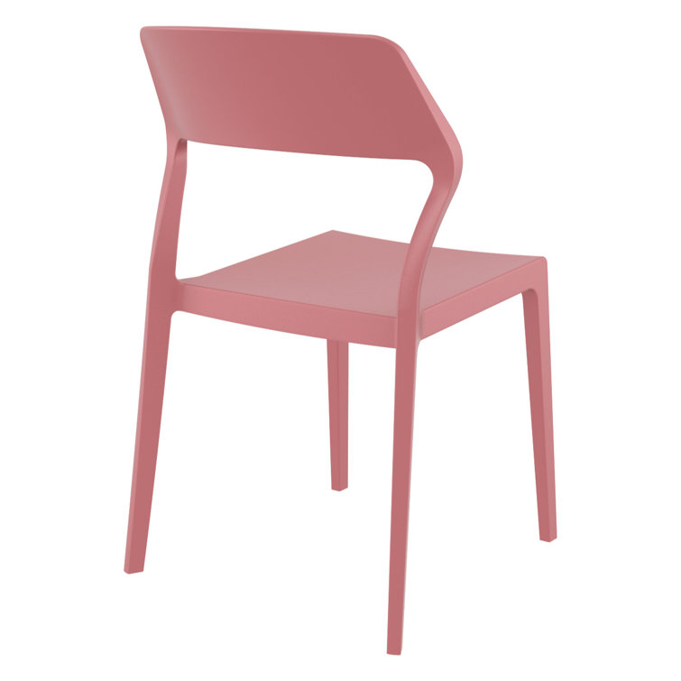 Marsala Plastic Weather-Resistant Stackable Outdoor Dining Chairs, Set of 2
