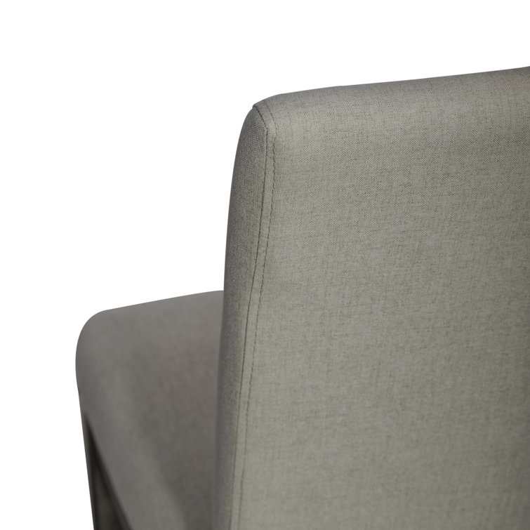 Havana Brown Upholstered Side Chair with Nailhead Trim