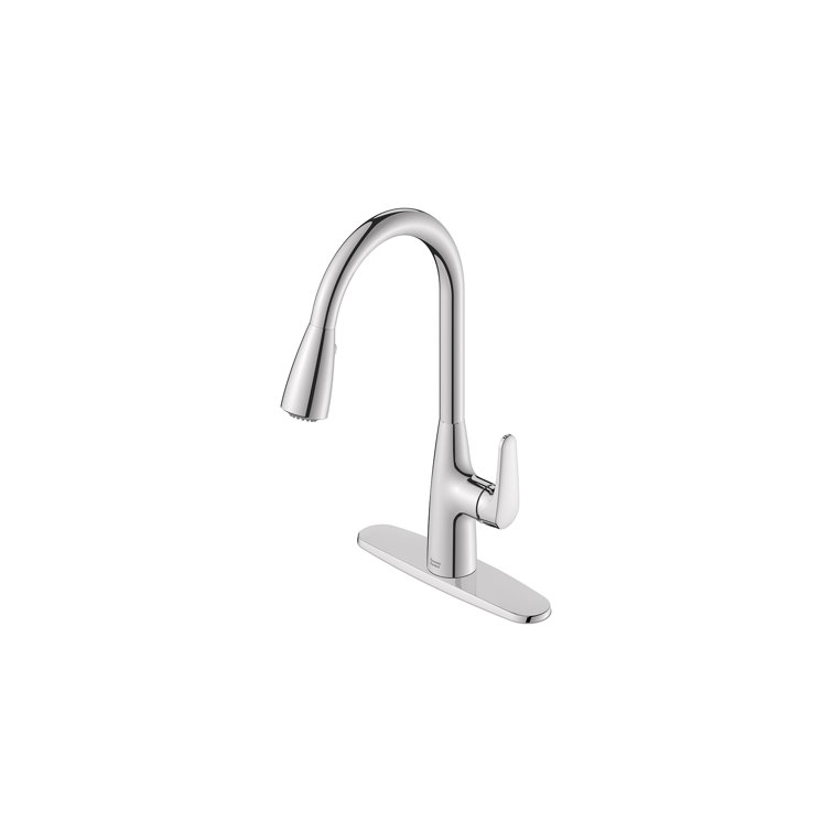 Chrome Pull-Down Kitchen Faucet with Dual Spray
