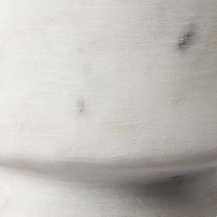 Apollo White Marble Contemporary Candlestick