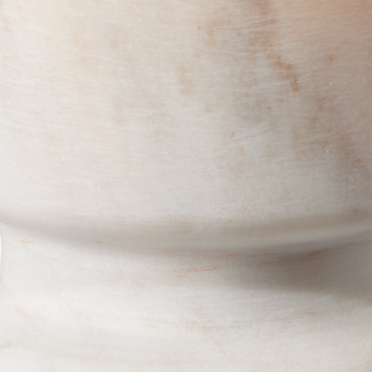 Contemporary White Marble Sleek Candlestick