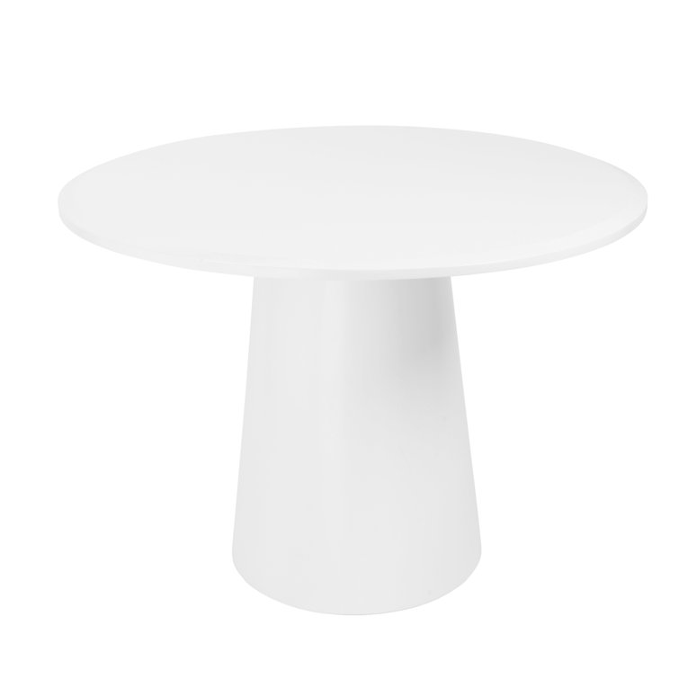 Contemporary Mid-Century 78'' Oval Wood Dining Table in Matte White
