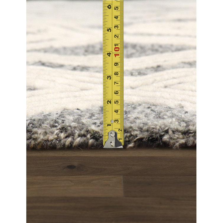 Ivory Elegance Hand-Tufted Wool Rectangular Area Rug 12' x 15'