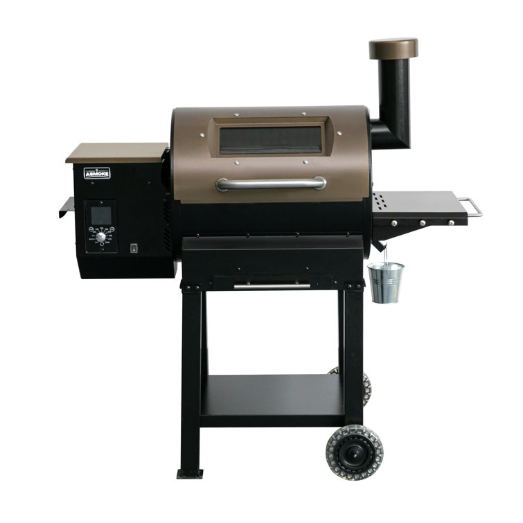Bronze and Black Wood Pellet Grill with Skylights